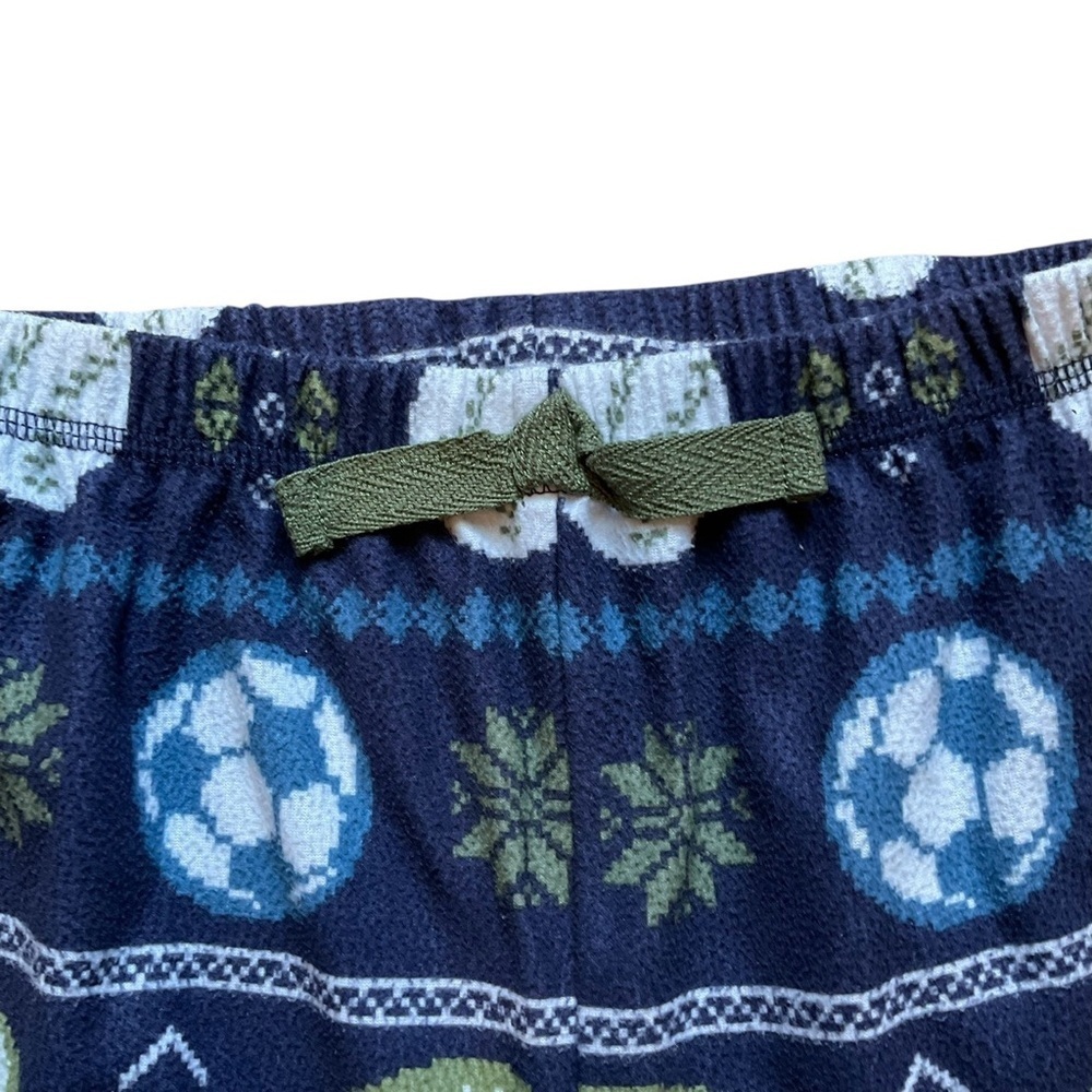 4/$25 Saint Eve Boys Wide Leg Fleece Pajama Pants Size 12 Sports Print - Picture 5 of 6